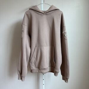 Comfrt  Hoodie Pullover Sweatshirt Pouch Pocket Zip Detail Large
